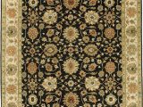 10 X 16 area Rug Due Process Stable Trading Mirzapur Agra Black & Ivory area