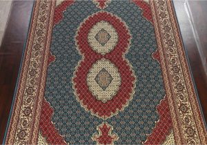 10 X 17 area Rugs Palace Size Geometric Turkish oriental area Rug 10×17 Ft Traditional Blue Carpet