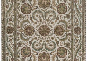 10 X 18 area Rug E Of A Kind Crown Select Handwoven 11 10" X 18 3" Wool Green Ivory area Rug