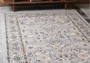 10×12 area Rugs Home Depot Unique Loom Kashan Collection Traditional Floral Overall Pattern with Border Gray area Rug 9 0 X 12 0