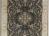 11 by 14 area Rugs E Of A Kind Elegance Select Handwoven 11 9" X 14 9" Wool Silk Black Gray area Rug