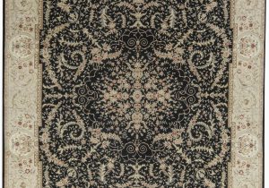 11 by 14 area Rugs E Of A Kind Elegance Select Handwoven 11 9" X 14 9" Wool Silk Black Gray area Rug