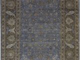 11 by 15 area Rugs oriental Hand Knotted 11 11" X 15 4" Wool Light Blue Rust area Rug