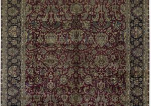 11 X 18 area Rug E Of A Kind Hand Knotted Brown Red 11 9" X 18 area Rug