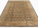 12 X 17 area Rugs One-of-a-kind Hand-knotted New Age 12′ X 17’6″ Wool area Rug In Black/teal