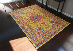 13 X 16 area Rugs oriental Traditional isfahan Persian Light Blue Navy White orange Yellow Crimson Red area Rugs Rug 13’1 X 16′ 8023