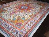 13 X 16 area Rugs oriental Traditional isfahan Persian Light Blue Navy White orange Yellow Crimson Red area Rugs Rug 13’1 X 16′ 8023