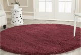 2 Inch Pile area Rug Cozy soft Thick Maroon Shag area Rug 2 Inch Pile Height