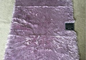 24 X 60 area Rugs Jean Pierre Faux Fur Rectangular Accent Rug Dusty Lilac 36” X 60”