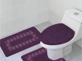 3 by 5 Bathroom Rugs 3 Pc 5 Purple Design Bathroom Bath Mat Set Includes 1