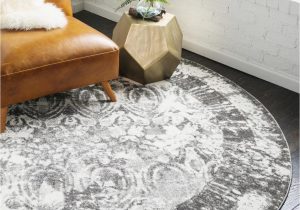3 Ft Round area Rugs Brighella Gray Vintage 3 Ft Round area Rug In 2020