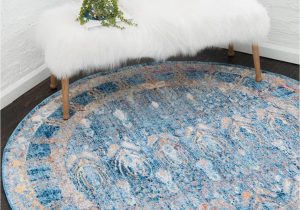 3 Ft Round area Rugs Williamsburg Blue Vintage 3 Ft Round area Rug In 2020