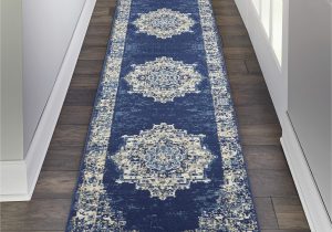 3 X 10 area Rug Nourison Grafix Persian Navy Blue 2’3″ X 10′ area Rug, Easy Cleaning, Non Shedding, Bed Room, Living Room, Dining Room, Kitchen (2×10)