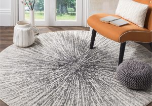 3 X 3 Round area Rugs Safavieh Evoke Collection 3′ X 3′ Round Black/ivory Evk228k Abstract Burst Non-shedding Dining Room Entryway Foyer Living Room Bedroom area Rug