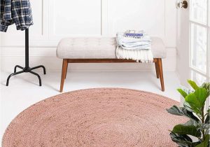 36 Inch Round area Rug Avgari Creation Pink Dye Natural Jute Hand Made Round Living Room, Dining Room, Kitchen Farm House area Rug Carpet Doormat 3″ Feet (36 Inch)