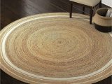 36 Inch Round area Rug White Border Handmade Hand Woven Boho Braided Jute area Rug …