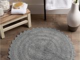 36 Round Bathroom Rug Dii Ultra soft Spa Cotton Crotchet Round Bath Mat Place In