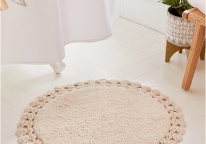36 Round Bathroom Rug Round Crochet Trim Bath Mat