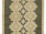 4 by 7 area Rug Beige Brown All Wool Hand Knotted Vintage area Rug 4 4" X 7 4" 52 In X 88 In