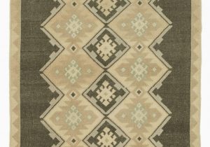 4 by 7 area Rug Beige Brown All Wool Hand Knotted Vintage area Rug 4 4" X 7 4" 52 In X 88 In