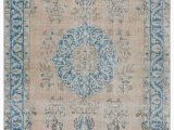 4 by 7 area Rug Turkish Vintage area Rug 4 7" X 9 2" 55 In X 110 In