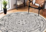 4 Foot Round area Rugs Hebe 4 Ft Round area Rugs Washable Chic Bohemian Mandala Hand Woven Cotton Round Rug with Tassels Indoor Throw area Rug Circle Carpet for Living Room …