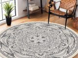 4 Foot Round area Rugs Hebe 4 Ft Round area Rugs Washable Chic Bohemian Mandala Hand Woven Cotton Round Rug with Tassels Indoor Throw area Rug Circle Carpet for Living Room …