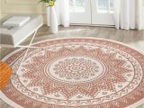4 Foot Round area Rugs Shacos 4ft Round Rugs Boho Mandala Woven Cotton area Rug Chic Decorative Circle Rug with Tassels Machine Washable for Living Room Bedroom Kitchen Kids …