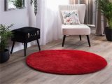 4 Foot Round area Rugs Shaggy Round area Rug â 140 Cm Red Demre Beliani.de
