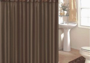 4 Piece Bath Rug Set 4 Piece Bathroom Rug Set 2 Piece Chocolate Ring Bath Rugs with Fabric Shower Curtain and Matching Mat Rings