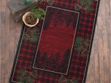 4 X 5 Bathroom Rug Pinecones forest Plaid Rug 4 X 5