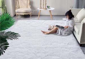 4 X 6 area Rugs Near Me Dweike Super soft Shaggy Rugs Fluffy Carpets, 4×6 Ft, White area Rug for Living Room Bedroom Girls Kids Room Nursery Home Decor, Non-slip Plush Indoor …