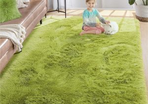 4 X 6 Green area Rugs Green soft area Rug for Bedroom,4×6,fluffy Rugs,shag Carpet for Living Room,fuzzy Rug for Kids Baby Room,furry Rug for Girls Boys Room,large Anti-slip …