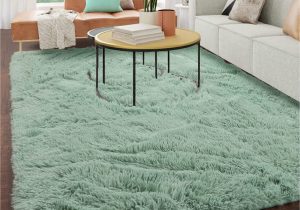 4 X 6 Green area Rugs Kicmor Fluffy Rugs for Bedroom,4×6 Rug,soft Shag area Rugs for Living Room,shaggy Throw Rugs for Kids Playroom,home Office Decor,baby Nursery …