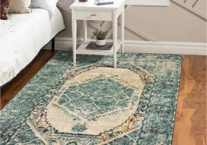 4 X 6 oriental area Rugs Livebox Vintage area Rug 4′ X 6′ oriental Medallion Distressed Collection Living Room Rug Washable Non-slip soft Indoor Rugs for Hallway Entryway …