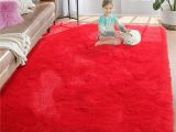 4 X 6 Red area Rug Red soft area Rug for Bedroom,4 Feet X 6 Feet,fluffy Rugs,shag Carpet for Living Room,fuzzy Rug for Kids Baby Room,furry Rug for Girls Boys Room,large …