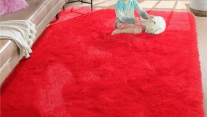 4 X 6 Red area Rug Red soft area Rug for Bedroom,4 Feet X 6 Feet,fluffy Rugs,shag Carpet for Living Room,fuzzy Rug for Kids Baby Room,furry Rug for Girls Boys Room,large …