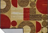 4 X 6 Rubber Backed area Rugs Bandelini Napoli Collection Modern Contemporary Design