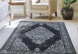 4 X 6 Washable area Rugs Black oriental 4×6 Washable area Rug – area Rugs for Living Room, Entryway, Kitchen, Hallway, Bedroom, Actual Size 4′ X 6′