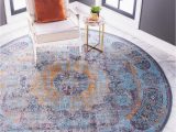 5 by 5 area Rugs Blue 5 5 X 5 5 Santiago Round Rug area Rugs