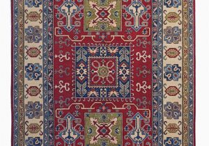 5 by 9 area Rugs Hand Knotted 9 7×6 5 Wool Kazak area Rug 297×199 Cm oriental Carpet