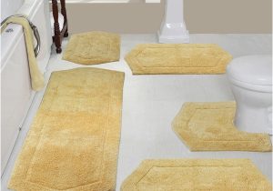 5 Piece Bath Rug Set Home Weavers Waterford Collection 5 Piece Genuine Cotton Bath …
