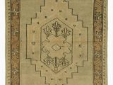 5 X 11 area Rug Beige Brown All Wool Hand Knotted Vintage area Rug 2 11" X 5 7" 35 In X 67 In