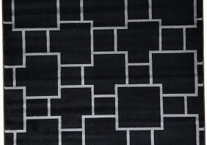 5 X 7 Black area Rug area Rug Polypropylene Modern Contemporary Carpet Persian Style Stain Resistant area Rectangle Rugs for Living Room Bedroom 5 X 7 Black White