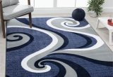 5 X 7 Blue Rug 0327 Blue White Gray 5 X 7 area Rug Abstract Carpet by Persian-rugs