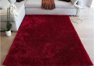 5 X 7 Red area Rug 5×7 Feet Red Color solid Shag area Rug Polyester Indoor