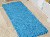 58 Inch Bath Rug Shag Memory Foam Bath Mat – 58-inch by 24-inch Runner with Non-slip Backing – Absorbent High-pile Chenille Bathroom Rug by Lavish Home (blue)