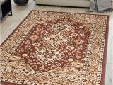 5×7 area Rugs at Home Depot oriental Rug Brown Classic Pattern Short Pile Ãko-tex Living Room …