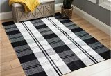 5×7 Black and White area Rugs Black and White Buffalo Check area Rug, 5×7