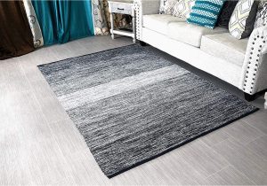 5×7 Black and White area Rugs Black & White area Rug for Living Room – Indoor Outdoor Reversible Cotton Rugs 5×7′